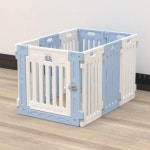 세계 3대 광천수로 만든 아임톡 런칭 [펫홈]강아지펜스 65cm 8+1(블루_화이트)