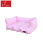 세계 3대 광천수로 만든 아임톡 런칭 [레드퍼피] 엣지 레이스 사각방석 중형_핑크