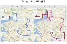 홈>교통행정>버스>시내버스 노선정보>개편노선정보(2020.12.31.) > (간선 28-1) 시내버스 변경노선 안내 | 교통·도로