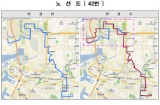 홈>교통행정>버스>시내버스 노선정보>개편노선정보(2020.12.31.) > (간선 42) 시내버스 변경노선 안내 | 교통·도로