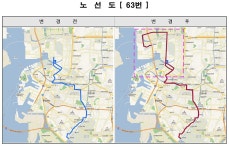 홈>버스·택시·지하철>버스>시내버스 노선정보>개편노선정보(2020.12.31.) > (간선 63) 시내버스 변경노선 안내 | 교통·도로