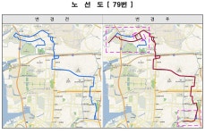 홈>교통행정>버스>시내버스 노선정보>개편노선정보(2020.12.31.) > (간선 79) 시내버스 변경노선 안내 | 교통·도로