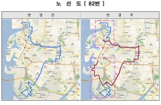 홈>교통행정>버스>시내버스 노선정보>개편노선정보(2020.12.31.) > (간선 82) 시내버스 변경노선 안내 | 교통·도로