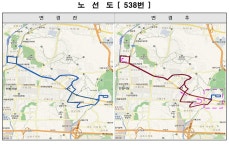 홈>교통행정>버스>시내버스 노선정보>개편노선정보(2020.12.31.) > (지선 538) 시내버스 변경노선 안내 | 교통·도로
