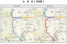 홈>교통행정>버스>시내버스 노선정보>개편노선정보(2020.12.31.) > (지선 592) 시내버스 변경노선 안내 | 교통·도로