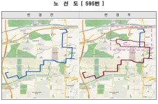 홈>교통행정>버스>시내버스 노선정보>개편노선정보(2020.12.31.) > (지선 595) 시내버스 변경노선 안내 | 교통·도로