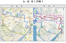 홈>교통행정>버스>시내버스 노선정보>개편노선정보(2020.12.31.) > (간선 27) 시내버스 변경노선 안내 | 교통·도로