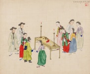 홈>시립박물관 본관>유물>주요 유물 소개 > 조선 후기의 풍속화가 그려진 세창양행 상표 | 인천광역시립박물관
