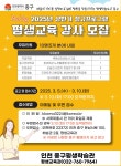 홈>취업정보>채용정보>공공일자리 > [인천중구평생학습관] 2025년 상반기 강사 모집 공고(추가모집) | 인천일자리포털 인천일자리포털... 