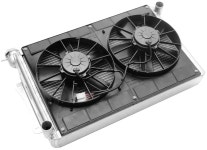 C&R Racing 15-11500: High-Efficiency Core OE-Fit Aluminum Radiator Module | Dual 13 in. Spal Fans | 1964-1966 Ford Mustang... 