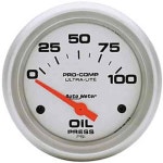 Auto Meter 4427: Ultra-Lite Oil Pressure Gauge 2-5/8 short sweep electrical - JEGS High Performance