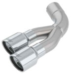 Borla 60701: Dual Round Stainless Steel Exhaust Tip | 3-1/2 in. D x 6 in. L | Jeep Gladiator JT 3.6L V6 4WD Crew Cab with 2-3/4... 