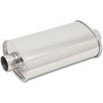 Vibrant Performance 1101: STREETPOWER Oval Muffler 2.25 Inlet/Outlet (Center-Center) - JEGS High Performance