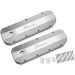 Holley 890002: Fabricated Aluminum Valve Covers - JEGS High Performance