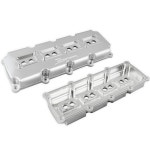 Holley 890015 Sniper Fabricated Aluminum Valve Cover Set... 4L Silver - JEGS High Performance Holley 890015: Sniper Fabricated... 