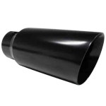 Jones Exhaust J4616RACK: Black Stainless Steel Exhaust Tip Rolled Angled 3 - JEGS High Performance