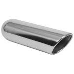 Jones Exhaust J4718RAC: Chrome Stainless Steel Exhaust Tip Rolled Angle 3.5 - JEGS High Performance
