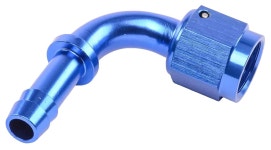 JEGS 100848: Blue 90 degree -6 AN to 5/16 in. hose barb adapter - JEGS High Performance JEGS 100848: AN Female to Hose Barb... 