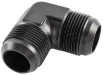 Finish - JEGS High Performance JEGS 110256: AN to AN 90-Degree Union Fitting [-16 AN to -16 AN, Black] - JEGS High Performance