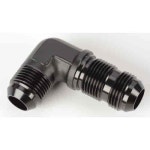 JEGS 110266: AN to AN 90-Degree Bulkhead Adapter Fitting | -16 AN Male to -16 AN Male | 90-Degree Angle | Aluminum | Black... 