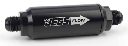 JEGS 150001: Black In-Line Fuel Filter -10AN - JEGS High Performance