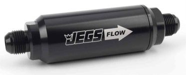 JEGS 150006: Black In-Line Fuel Filter -10AN - JEGS High Performance