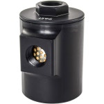 JEGS 150053: 90° Fuel Filter Assembly 1/2 NPT Inlet/Outlet | JEGS