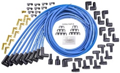 JEGS 412006: 8.5mm Blue Ultra Powr Wires for Small and Big Block Chevy Over Valve Covers or Under Headers - JEGS High Performance