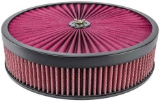 JEGS 500034: Flow-Thru Air Cleaner Assembly 14 in. x 3 in. Black - JEGS High Performance