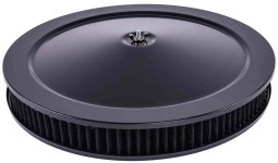 JEGS 500060: Air Cleaner Assembly | Smooth Top | Centered... JEGS 500060: Air Cleaner with Smooth Top 14 in. x 2 in. [Black... 