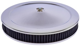 JEGS 500066: Air Cleaner Assembly | 14 in. D x 2 in. H Filter... JEGS 500066: Air Cleaner with Smooth Top 14 in. x 2 in. [Chrome... 