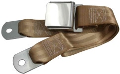 Retrobelt 258-TAN-60: Tan 2-Point Aviation Lap Belt - JEGS High Performance Retro Belt 258-TAN-60: 2-Point Aviation Lap Belt... 