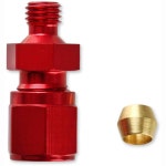 NOS 16445NOS: Straight Aluminum Compression Fitting [1/4 in.-28 Male - 3/16 in. Tube] Red - JEGS High Performance NOS 16445NOS... 