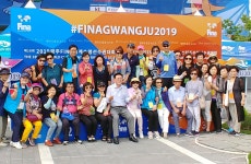 유덕열 동대문구청장, 광주세계수영선수권대회 현지 응원 - 전국매일신문 - 전국의 생생한 뉴스를 ‘한눈에’ 유덕열 동대문구청장... 