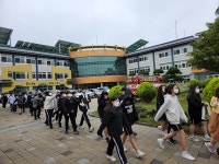 보도자료 > 세화중, 구좌119센터 합동 화재대피 소방훈련 | 제주교육소식
