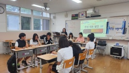 보도자료 > 서귀중앙여중, 토론왕 선발대회 개최 “여러 관점 생각 기회 얻어” | 제주교육소식