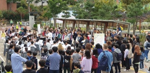 학교소식 > 유치원/초등학교 > 하귀일초, 하귀일오케스트라 등굣길 작은 음악회 열려 | 제주교육소식