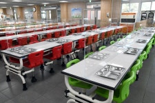 학교소식 > 고등학교 > 제주여상, 개학 후 코로나19 대응 안전한 급식환경 마련-학교 급식소 식탁 칸막이 설치- | 제주교육소식