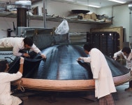 Space Images | Voyager: Antenna Dish Construction Voyager: Antenna Dish Construction