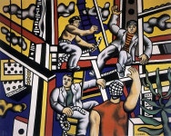 Fernand Leger - Builders - Masterpiece Coloring Pages for adults Masterpiece Coloring Page for adults