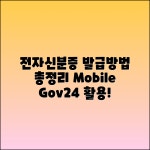 전자신분증 발급 방법과 모바일 정부24 총정리