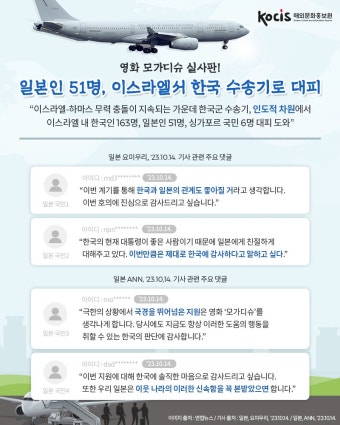 일본인 51명, 이스라엘서 한국 수송기로 대피 - 전체 | 카드/한컷 | 멀티미디어 | 대한민국 정책브리핑 일본인 51명, 이스라엘서 한국 수송기로 대피