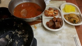 로타리 김밥천국 음식재사용