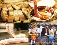 두툼한 생삼겹살이 지글지글, 청주 삼겹살거리 [우리문화신문] 두툼한 생삼겹살이 지글지글, 청주 삼겹살거리