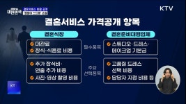 1월 27일부터 결혼서비스 비용 공개···깜깜이 스드메 손질 | 뉴스 - 주요뉴스 | KTV 국민방송 1월 27일부터 결혼서비스 비용 공개... 