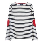 제임스] [22FW]공용 엘보우 패치 스트라이프 티셔츠1556 Z2 - LABELLUSSO [세인트 제임스] [22FW]공용 엘보우 패치 스트라이프 티셔츠1556 Z2