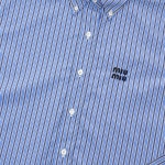 [미우미우] 여성 스트라이프 크롭 셔츠 MK1694 11O1 F0013 - LABELLUSSO [미우미우]  여성 스트라이프 크롭 셔츠  MK1694 11O1 F0013