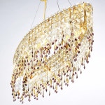 모아 타원 크리스탈 펜던트 (E14) - (주)램프랜드 모아 타원 크리스탈 펜던트 (E14)