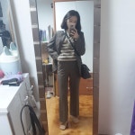 로렌하이 너무 예뻐요 키 158인데 아담녀는 너무 짧을까봐 평균녀로샀는데 길이 딱 좋아요. 바지REVIEW - 로렌하이