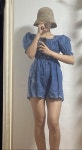 나요:) 어깨랑 넥라인 REVIEW2 - 립합 마감도 좋고 진청 색감도 화면이랑 똑같아서 귀엽고 여름 느낌 나요:) 어깨랑 넥라인REVIEW2 - 립합